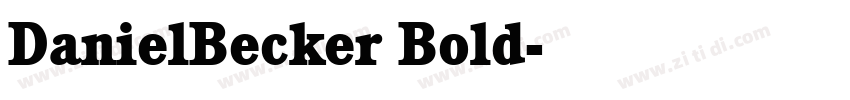 DanielBecker Bold字体转换
